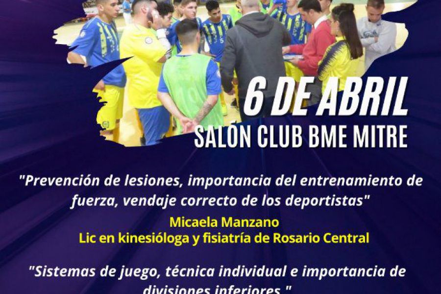 Charla y capacitación de futsal en CABM - Afiche