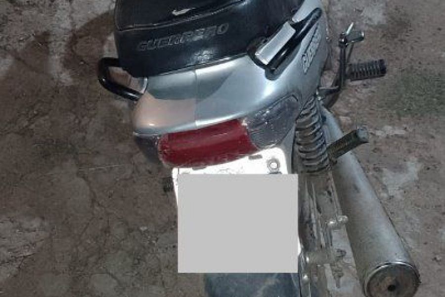 Moto recuperada - Aprehendido con moto sustraída - Foto URXI