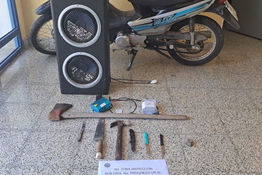 Secuestros en Progreso - Aprehendido con moto sustraída - Foto URXI
