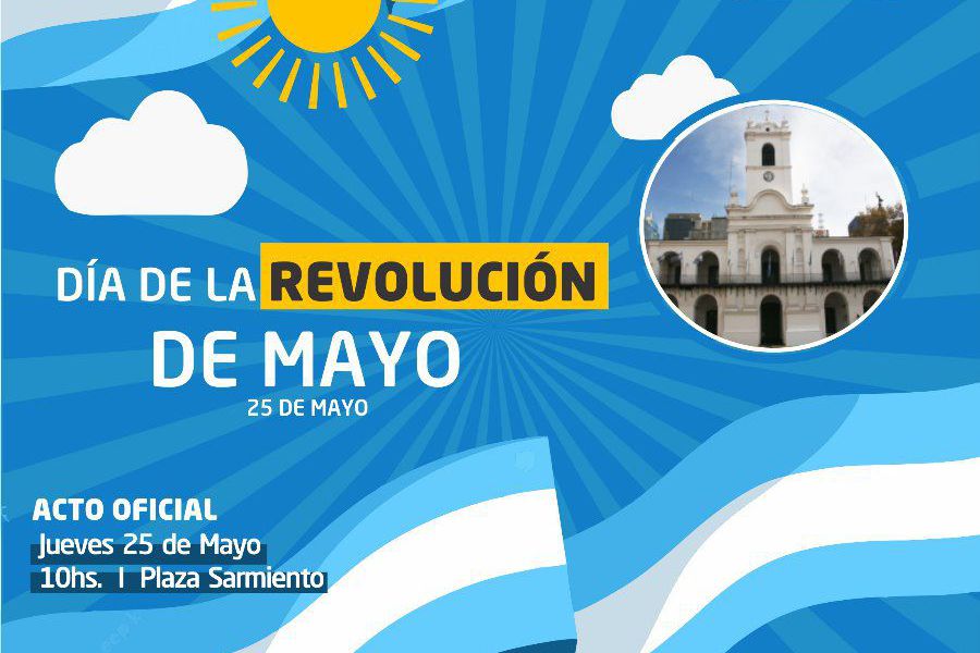 Revolución, acto oficial por el 25 de Mayo