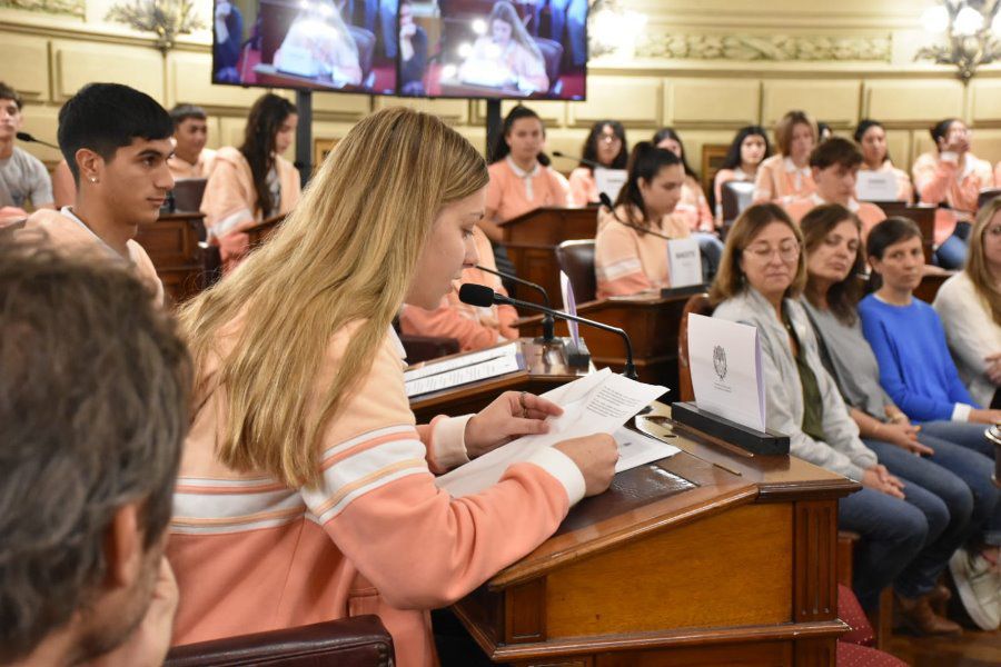 Jovenes en el Senado con Pirola