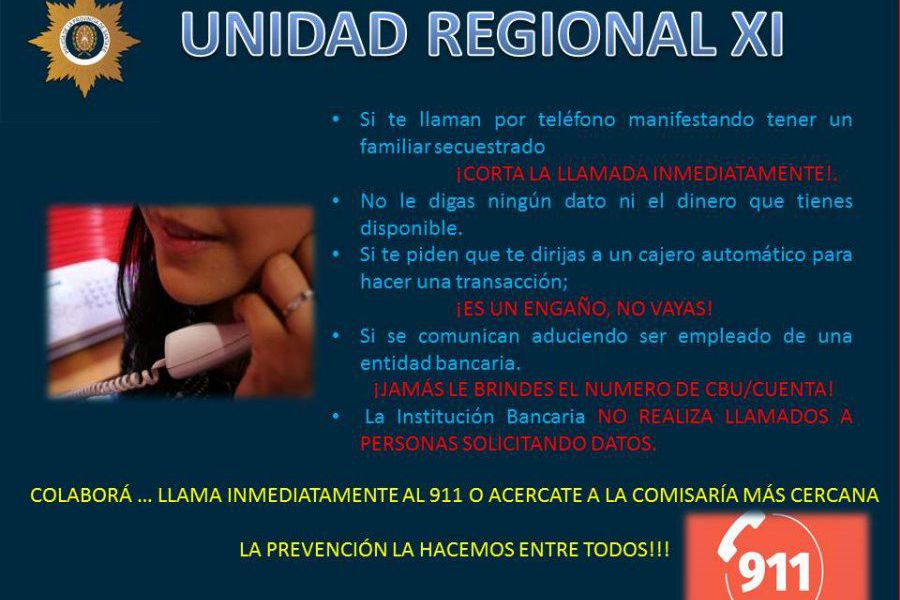 Prevención por estafas - Afiche URXI