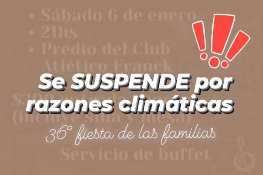 36 Fiesta de las Familias - Suspendida