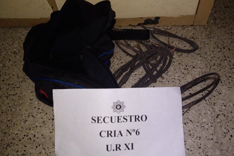 Secuestro de cableado en EPE Pilar - Foto URXI