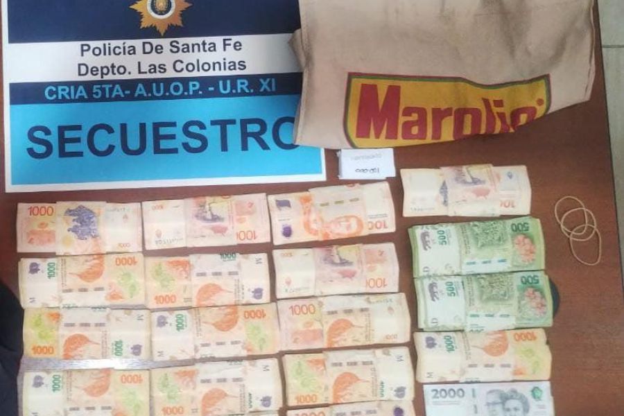 Dinero secuestrado en Humboldt - Foto URXI