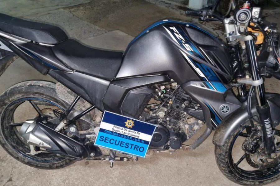 Moto secuestrada - Foto URXI