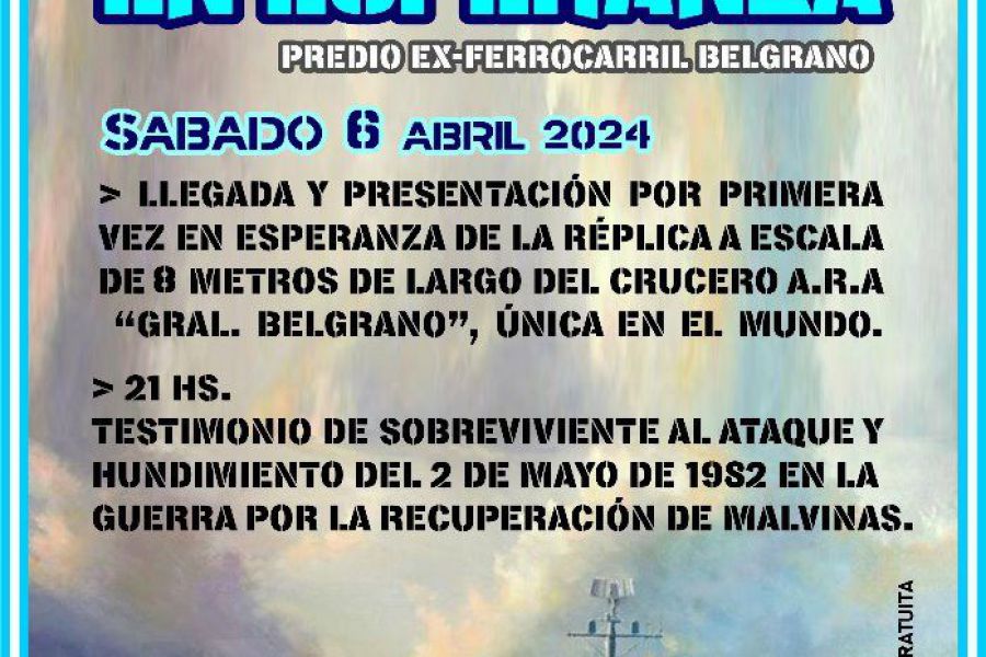 El ARA Belgrano en Esperanza