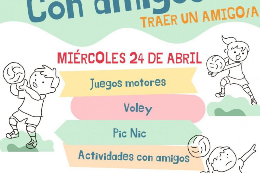 Encuentro con amigos - Afiche Mini Voley CAF