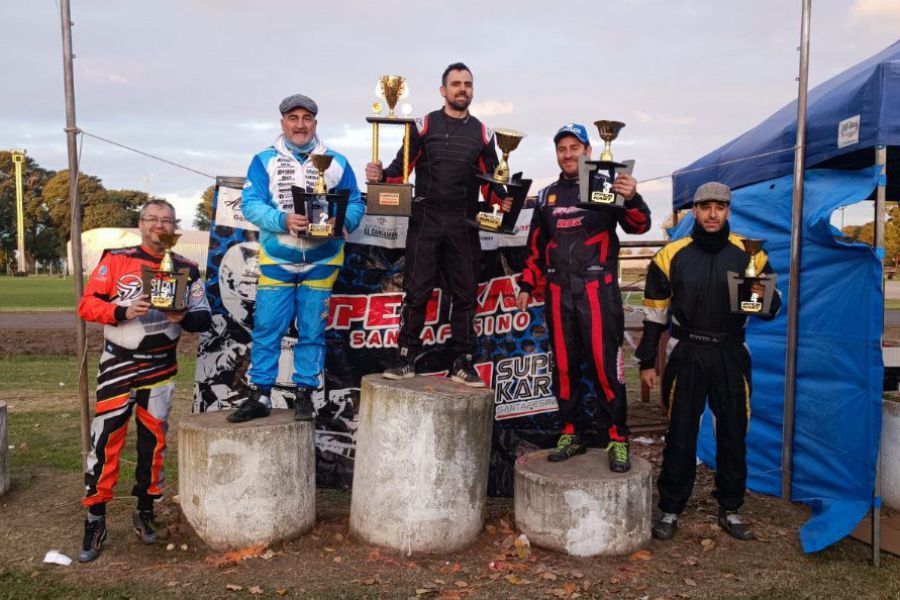 Podio Fernando Degiorgio - Open Kart Santafesino