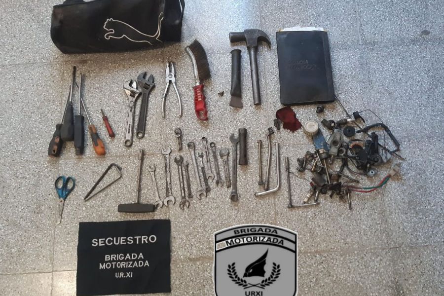 Herramientas secuestradas - Foto URXI