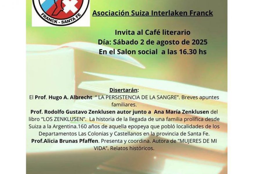 Café literario en Interlaken - Portada
