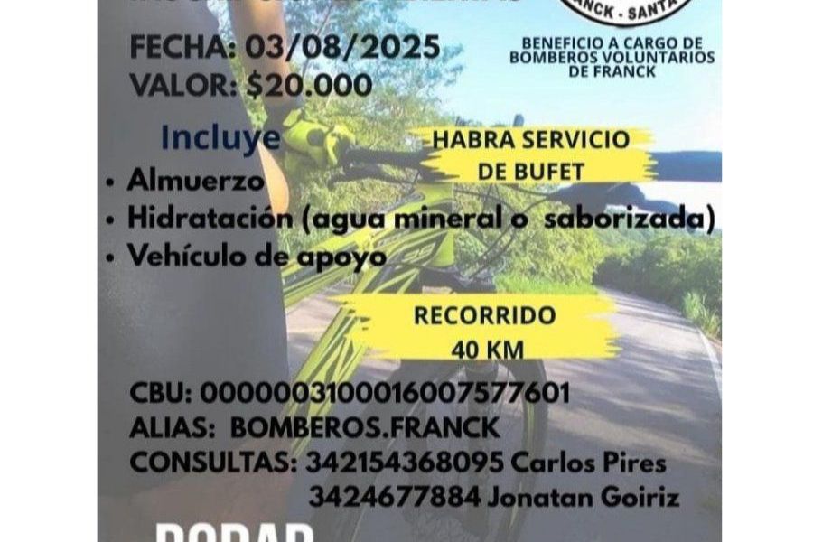 Cicloturismo 2025 de Bomberos Voluntarios