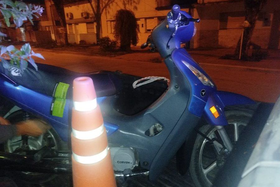 Moto vehículo secuestrado - Foto URXI