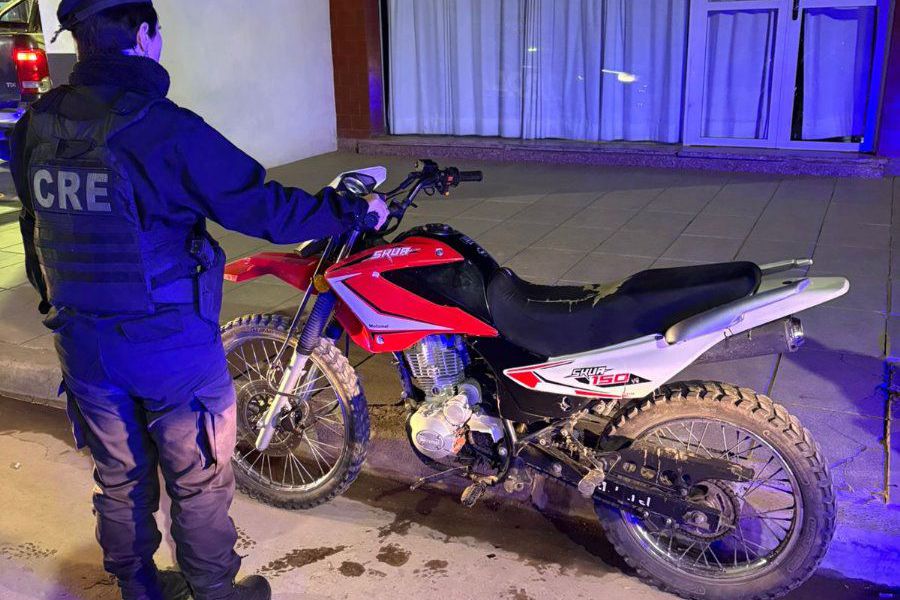 Moto vehículo secuestrado - Foto URXI