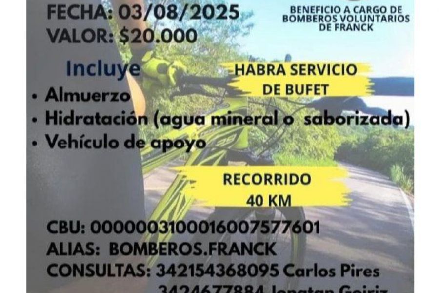 Cicloturismo 2025 de Bomberos Voluntarios
