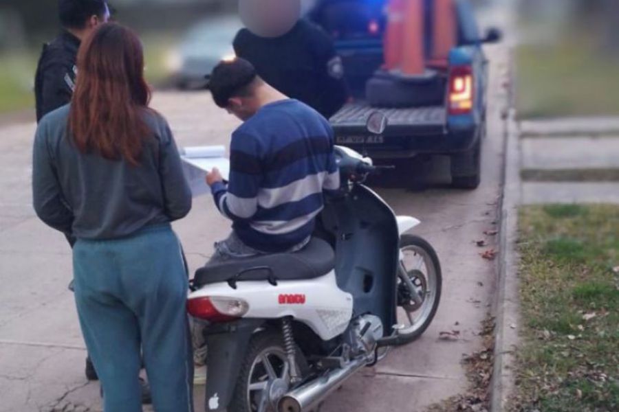 Moto vehículo secuestrado - Foto URXI