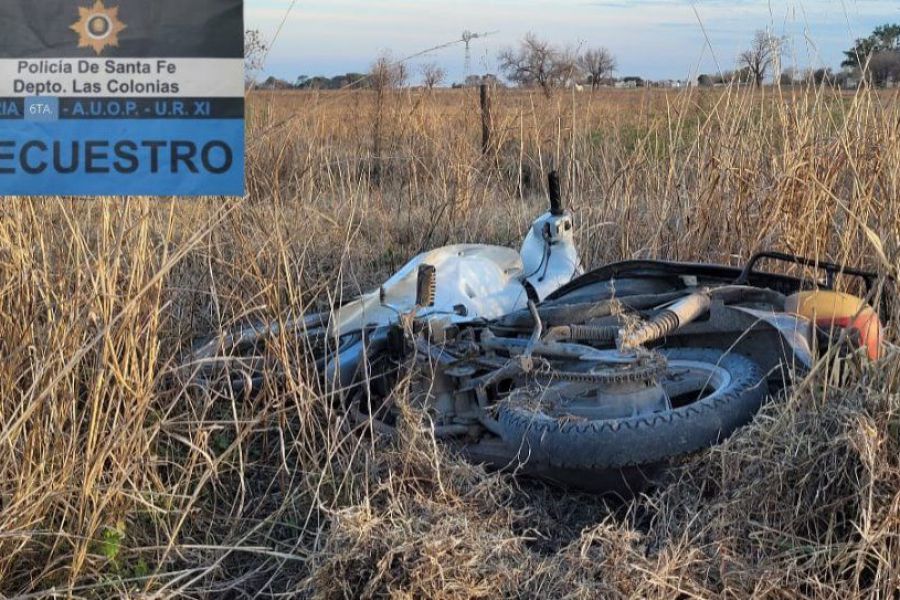 Moto vehículo secuestrado - Foto URXI
