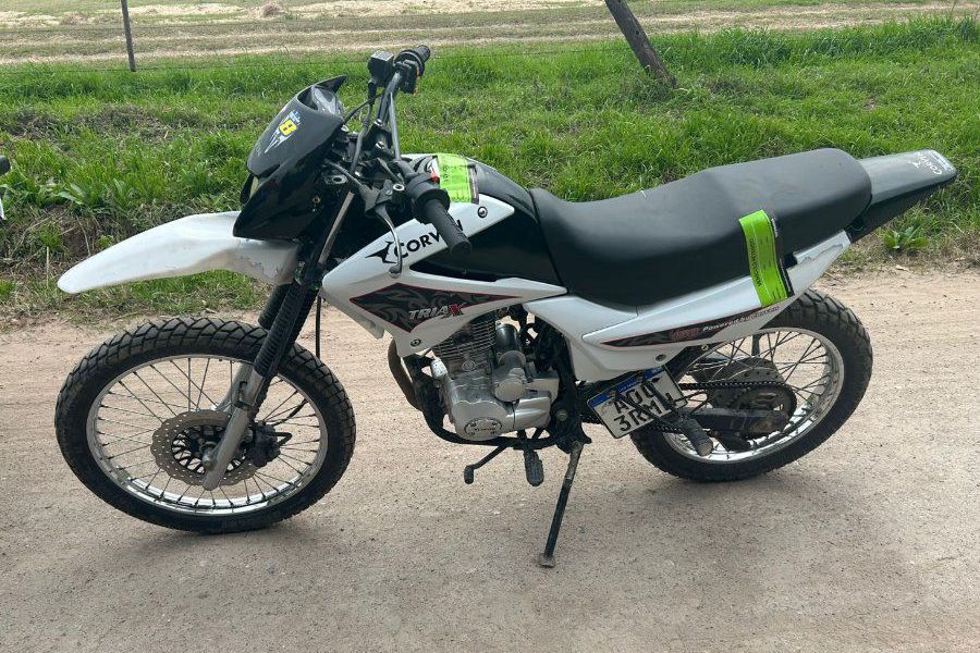 Moto vehículo secuestrado - Foto URXI