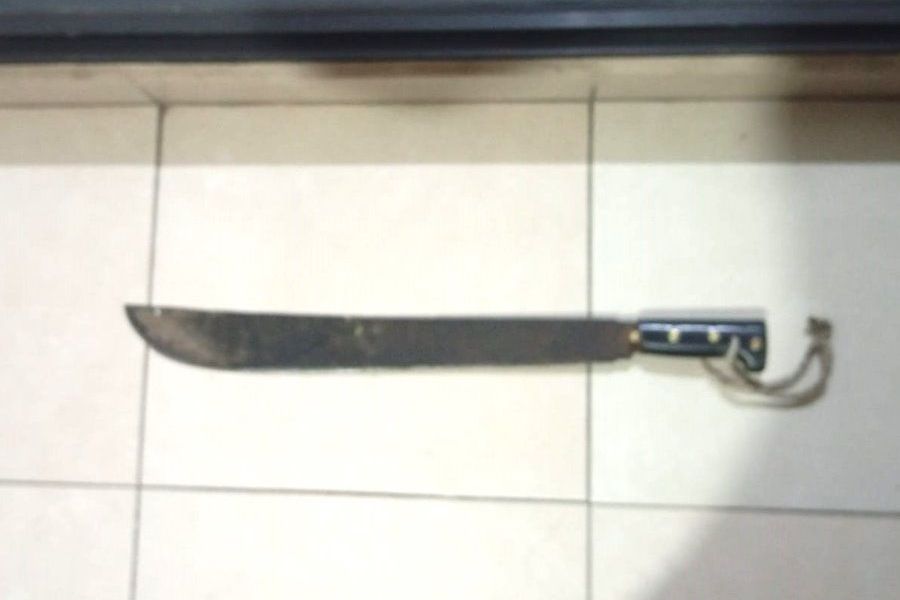 Detenido con arma blanca - Foto URXI