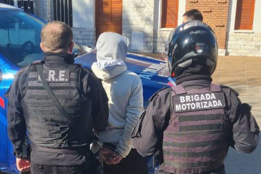 Detenido por brigada motorizada - Foto URXI