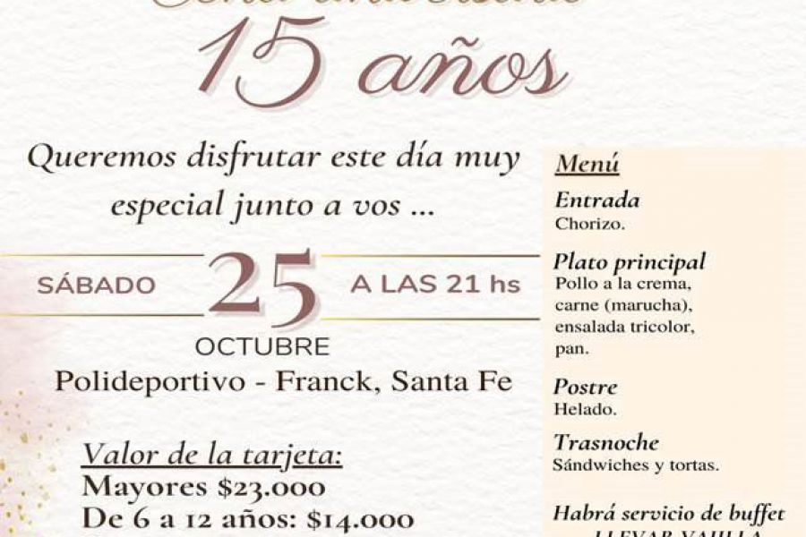 Cena 15 aniversario de AcaDis