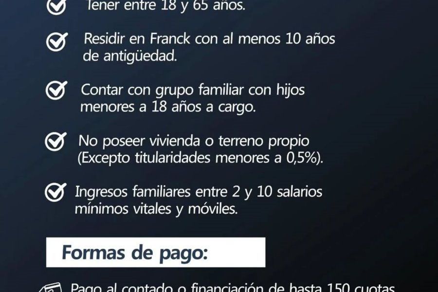 Progama Raices - Requisitos