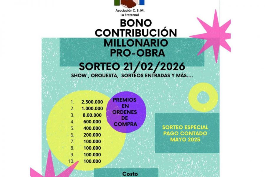 Bono millonario de La Fraternal - Portada