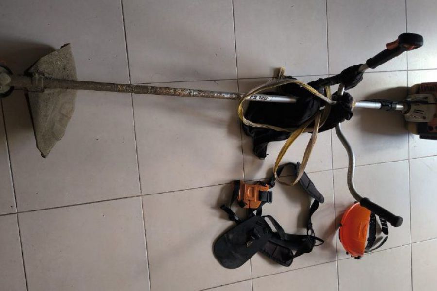 Moto guadaña secuestrada - Foto URXI