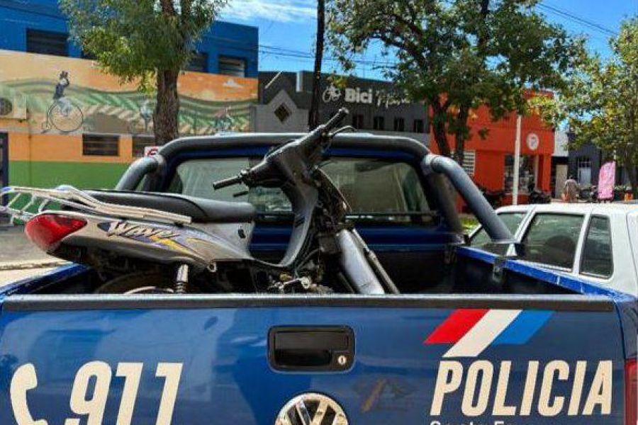 Recupero de motocicleta - Foto URXI