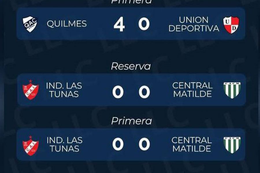 Resultados Liga Las Colonias - Primera Fecha