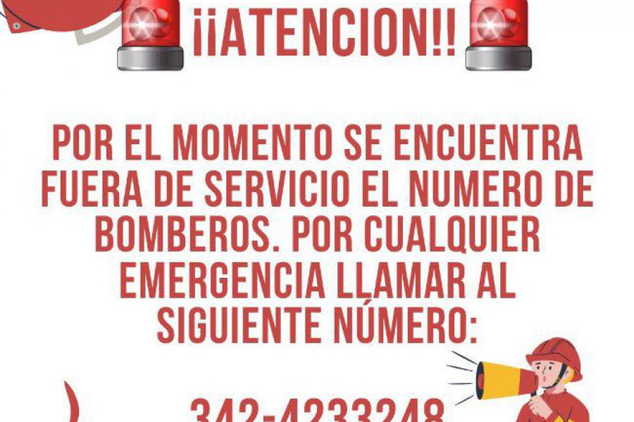 Aviso del Bombero Voluntario en Franck