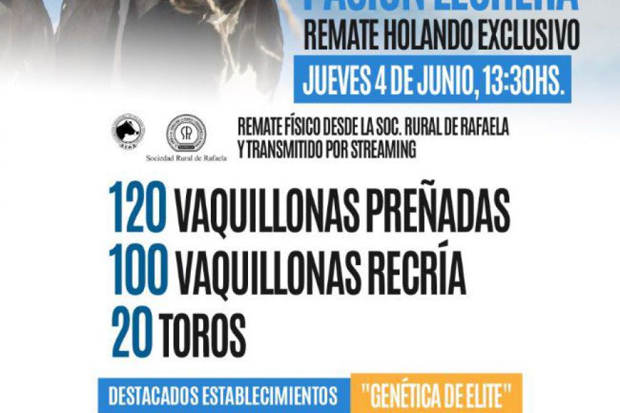 Cuarto remate Pasión Lechera - Afiche