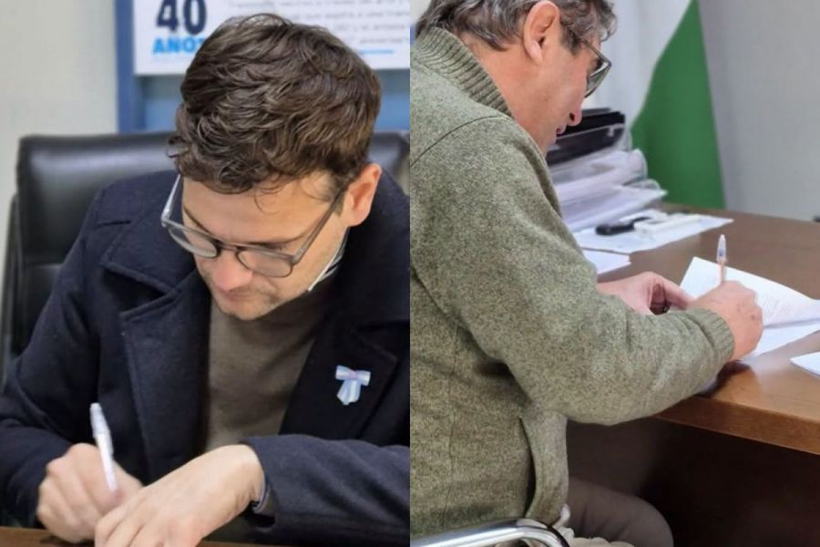 Firman contrato por tribunas en el Poli Comunal