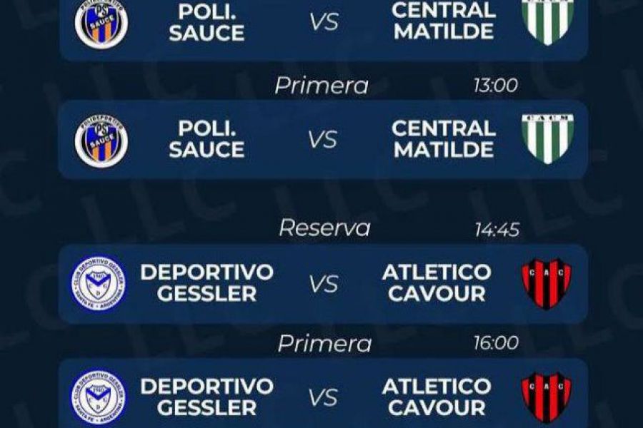 Torneo Clausura - Liga Las Colonias - Fecha 1