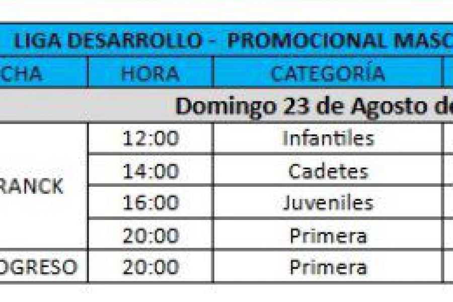 ASB Promocional Masculino - Programación