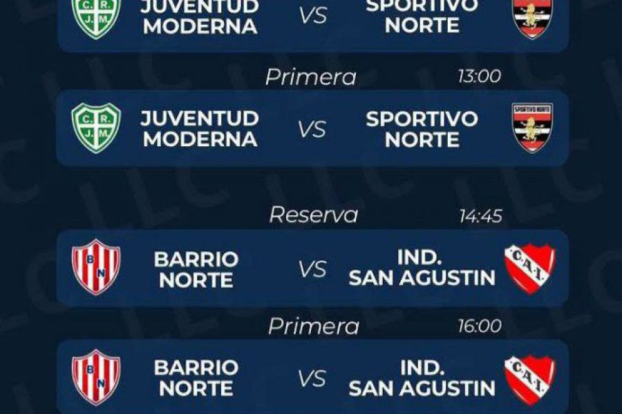 Liga Las Colonias Clausura - Cuarta Fecha en Polideportivo Franck