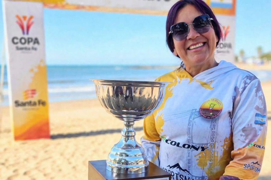 Gabriela Barrios en Copa Santa Fe de Pesca
