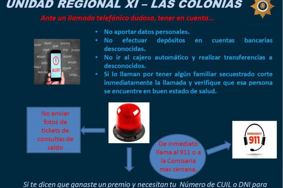 Prevención por estafas telefónicas y llamados extorsivos | FM Spacio 98 ...