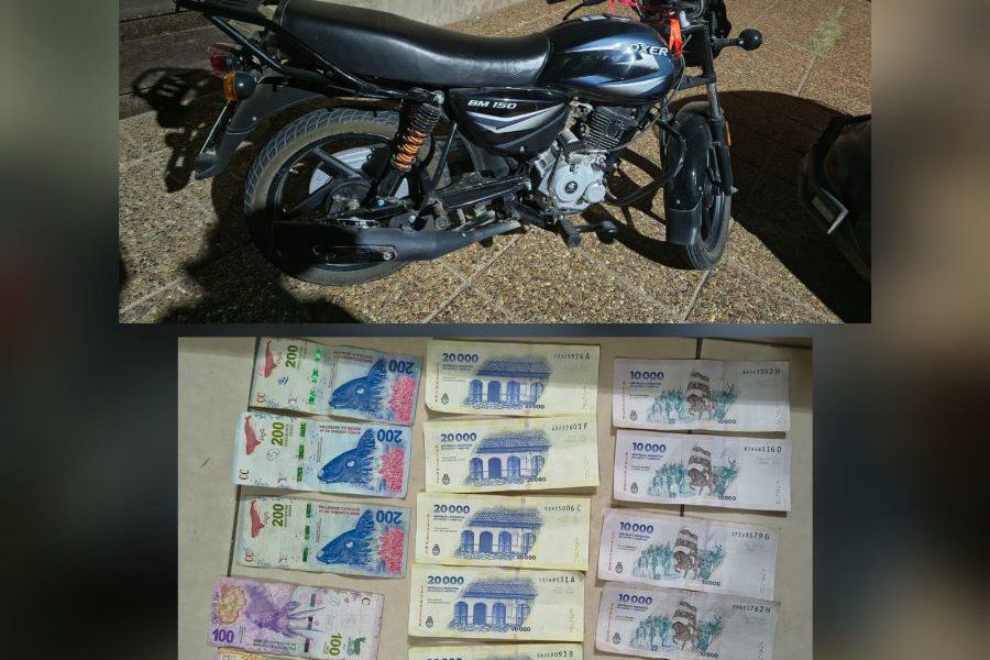 Rápido accionar para el recupero de una motocicleta y dinero en ...